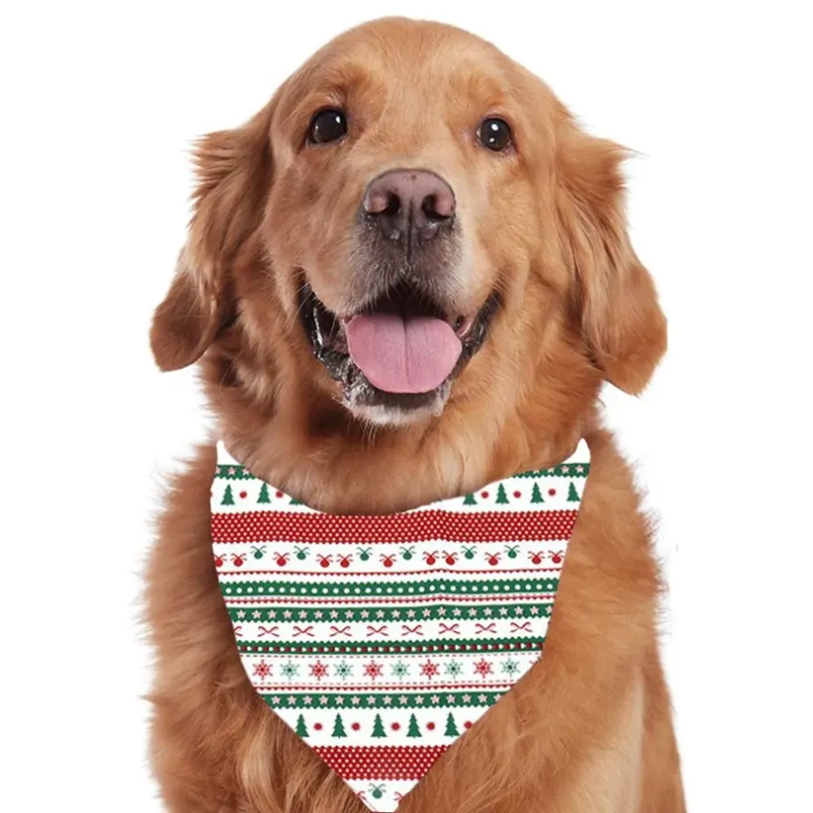 Christmas round collar printed parent-child suit with Pet Dog Clothes