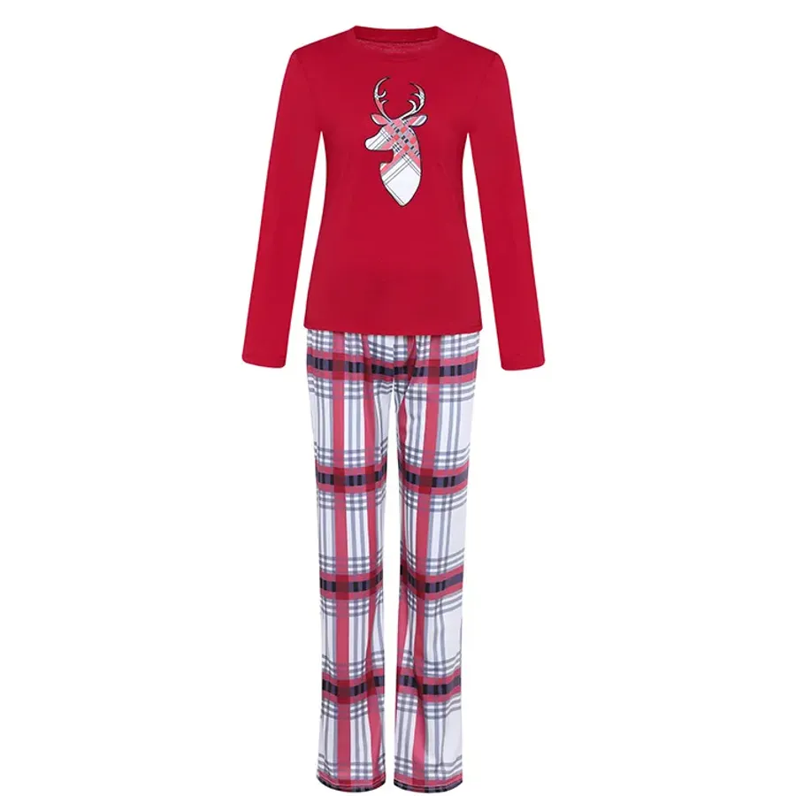 Christmas Elk Long Sleeve Parent-child Set