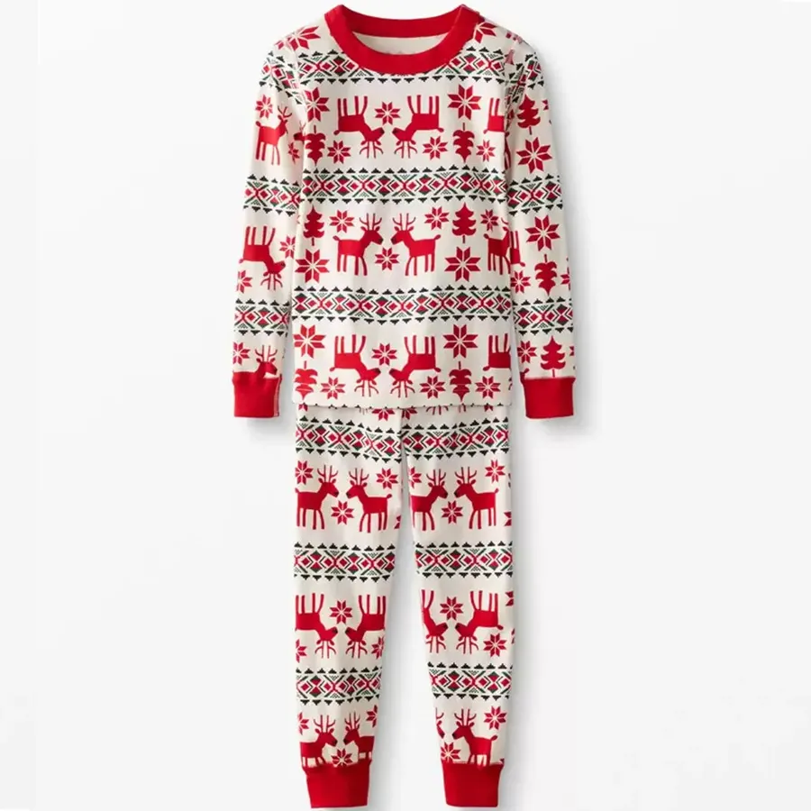 Christmas Deer and Snowflake Family Matching Set