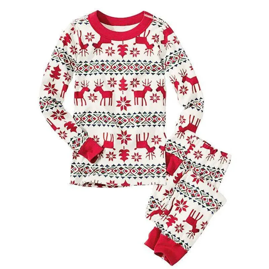 Christmas Deer and Snowflake Family Matching Set