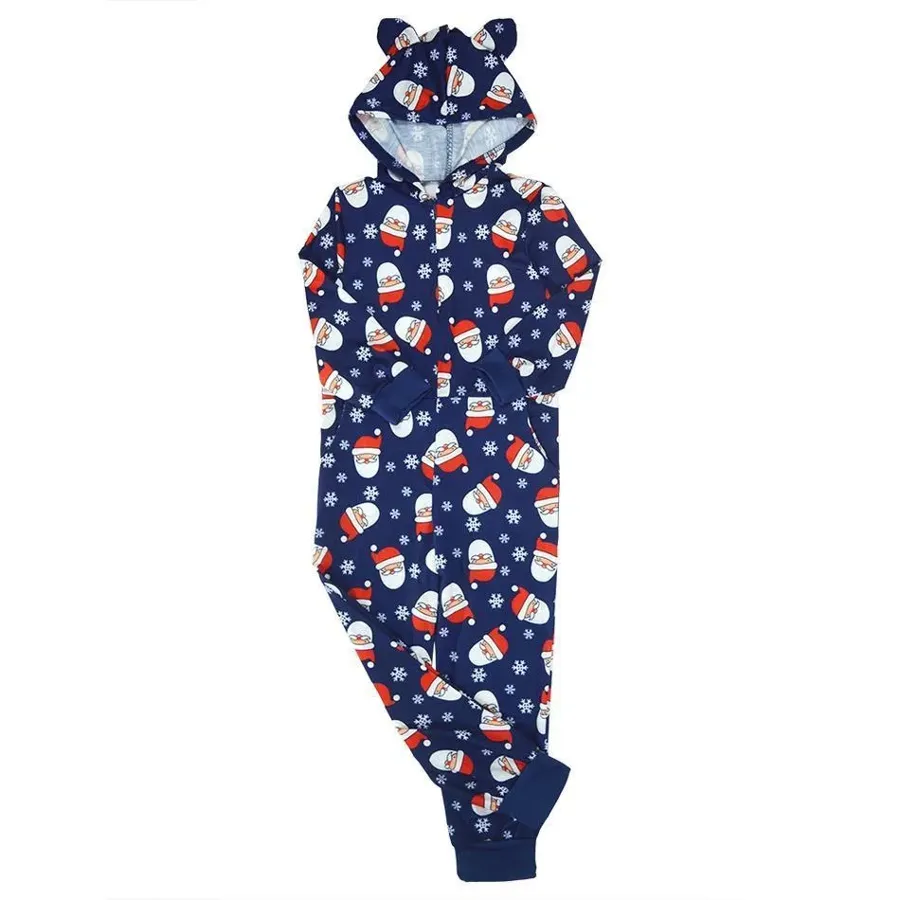 Santa Hooded Onesies Family Matching with Pet Dog Clothes