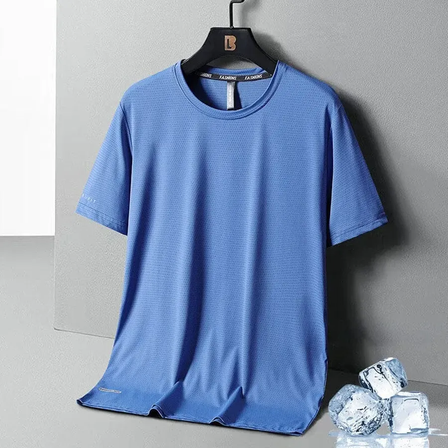 Ice Silk Round Neck T-Shirt