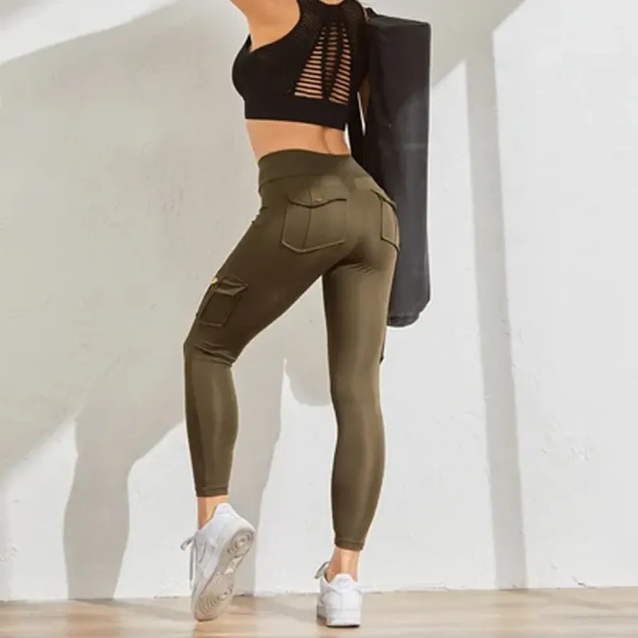 Women's Pocket Sexy Stretch Leggings Fitness Track Pants