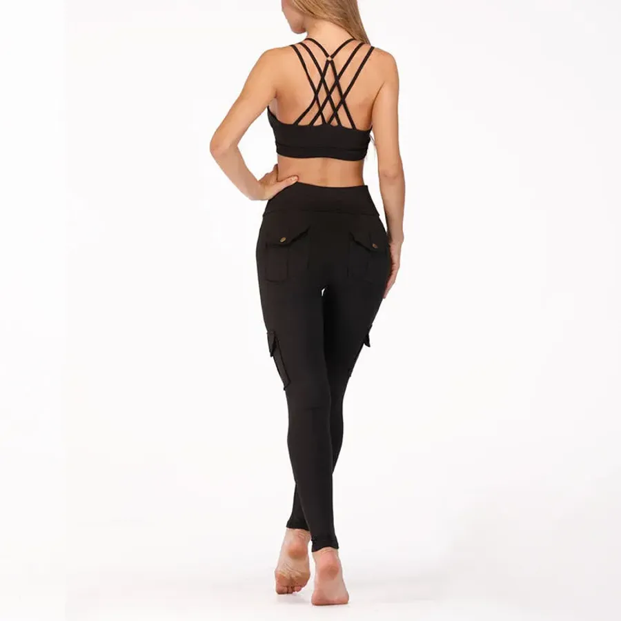 Women's Pocket Sexy Stretch Leggings Fitness Track Pants