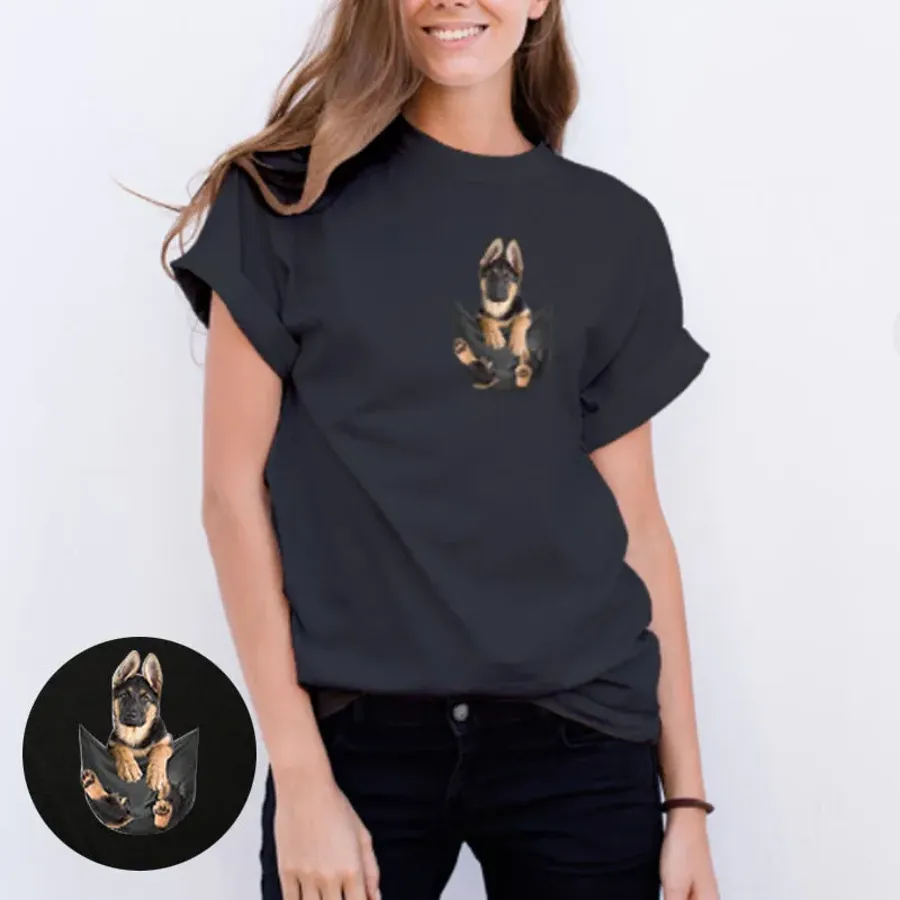 German Shepherd in Pocket Classic T-Shirt