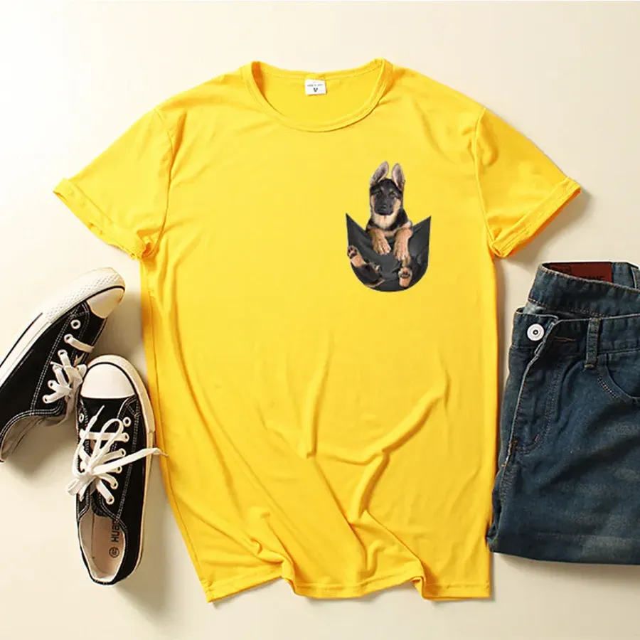 German Shepherd in Pocket Classic T-Shirt