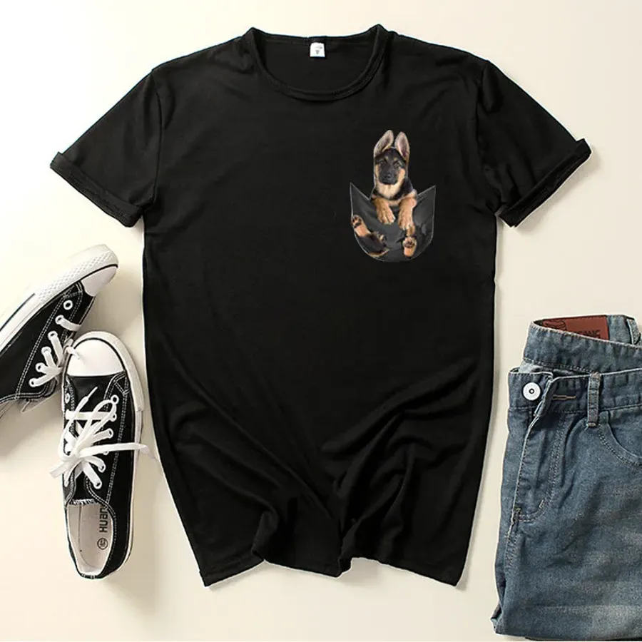 German Shepherd in Pocket Classic T-Shirt