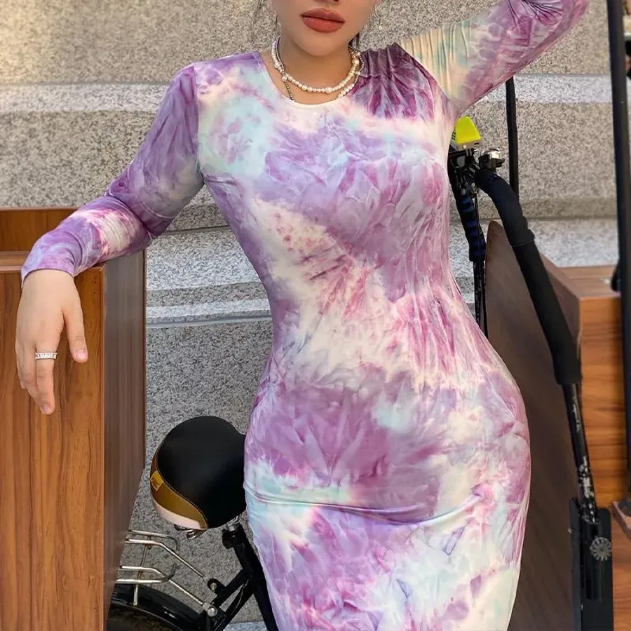 Women Tie Dye Print Dress