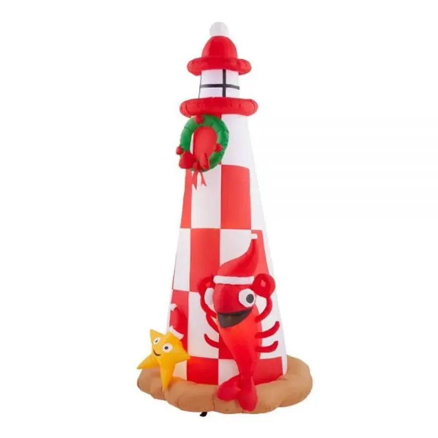 Christmas - 5 Ft Inflatable Lighthouse Scene