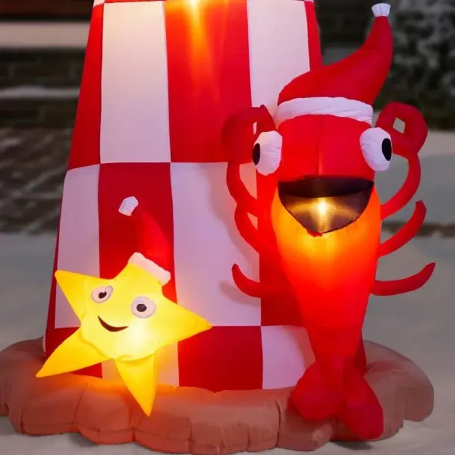 Christmas - 5 Ft Inflatable Lighthouse Scene