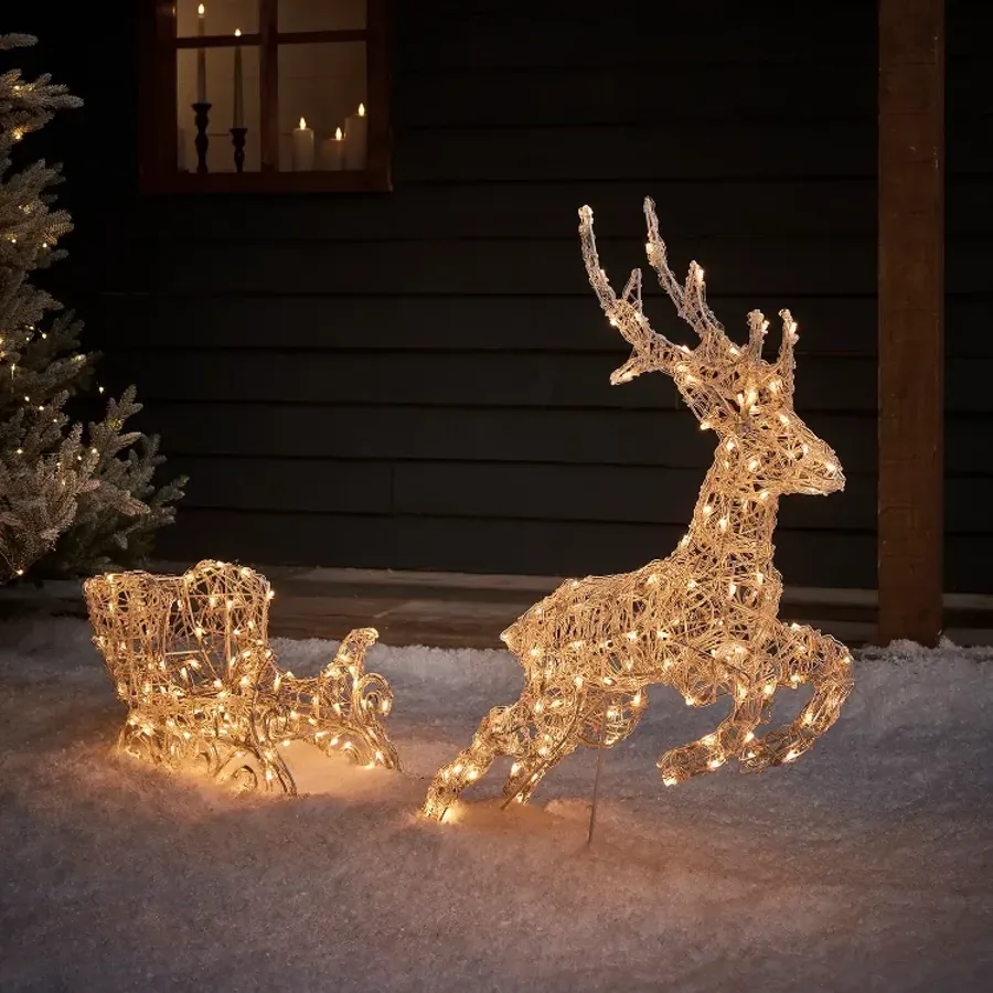 Smart Control Lighting - Reindeer and Sleigh Christmas Decoration