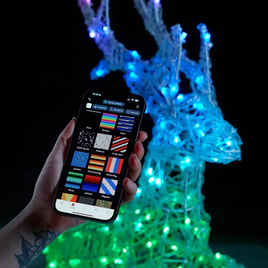 Smart Control Lighting - Reindeer and Sleigh Christmas Decoration