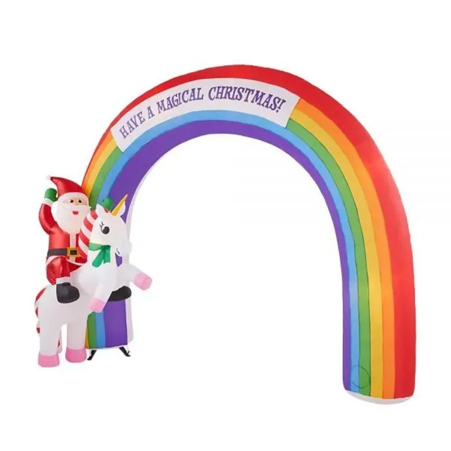 Christmas - Inflatable Archway Mixed Media Unicorn Rainbow