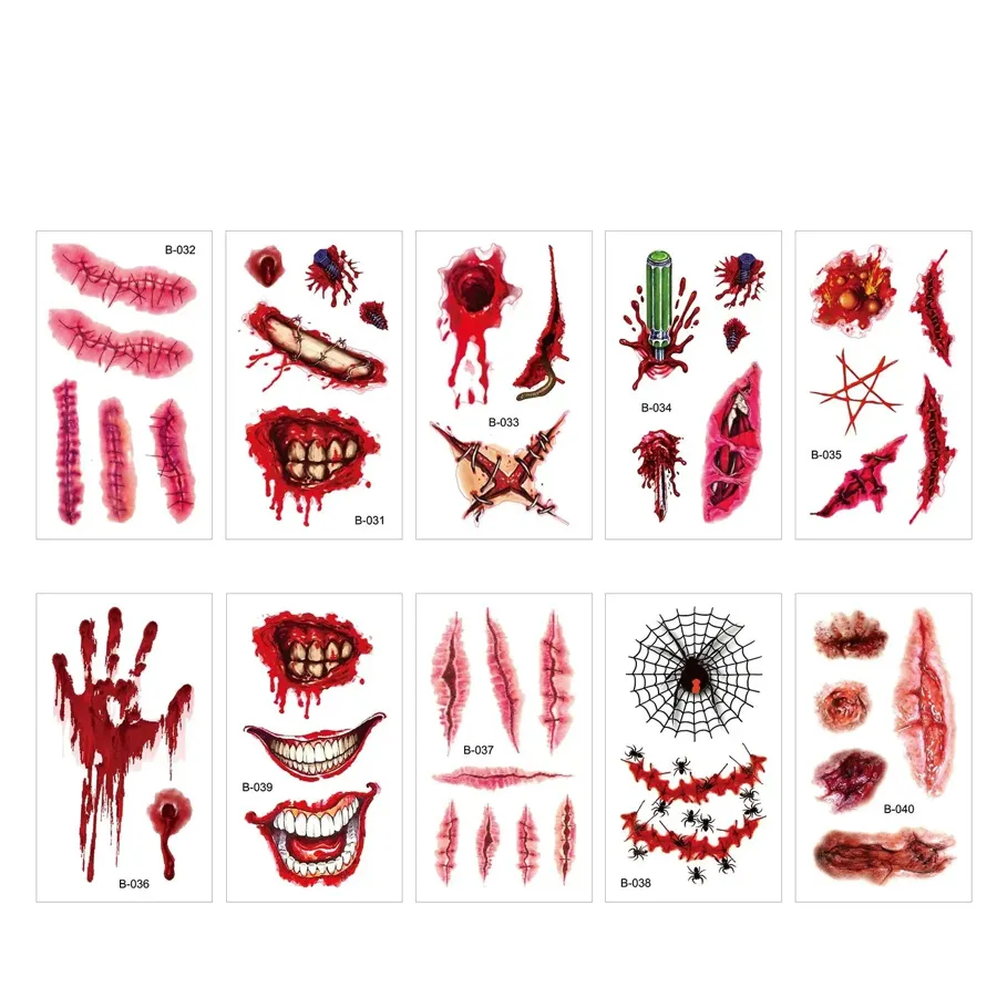 Halloween Prank Makeup Temporary Tattoo-Halloween