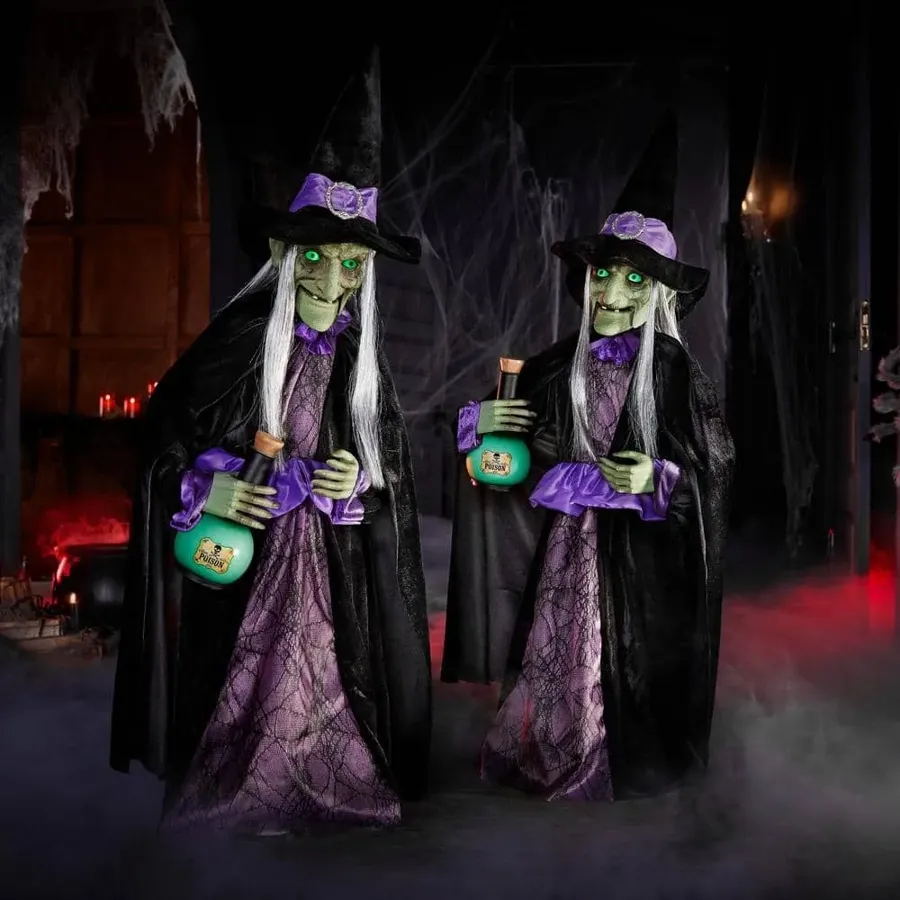 Animated LED Potion Witch (Set of 2)