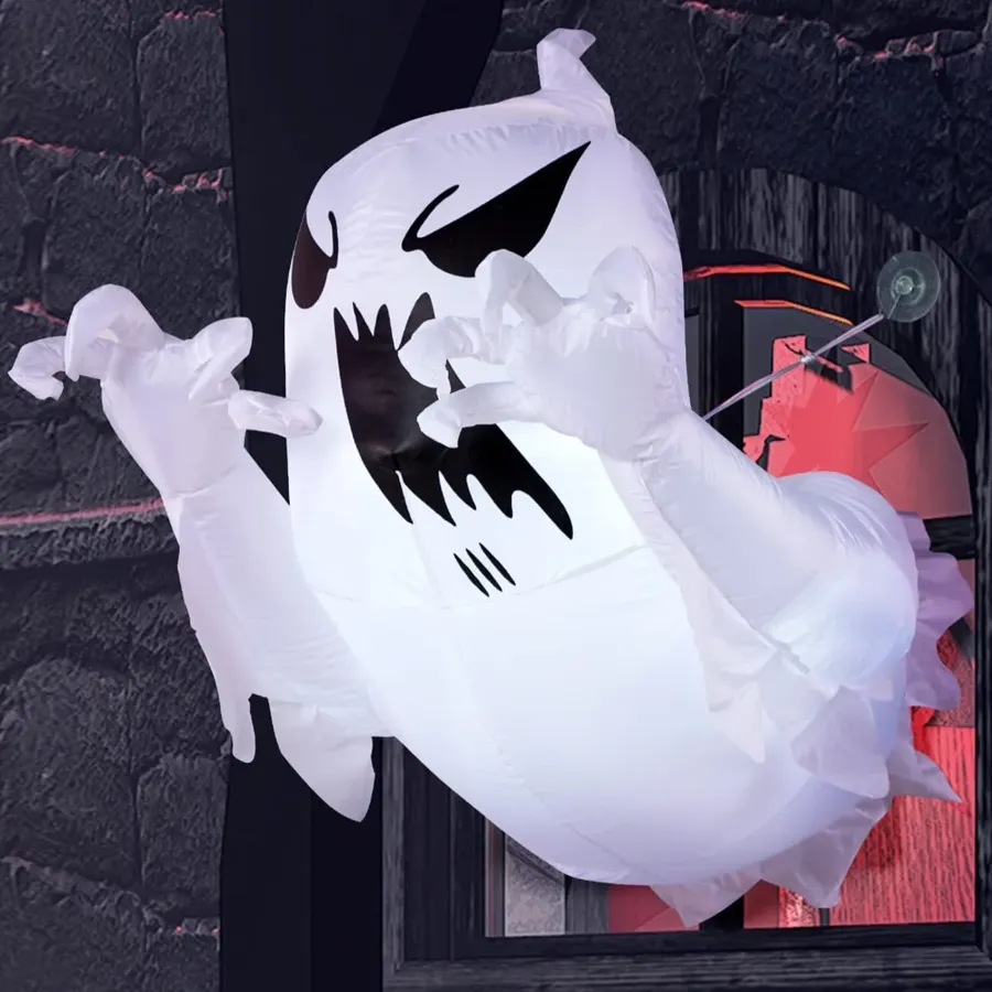 Halloween Flying Ghost Broke Out from Window