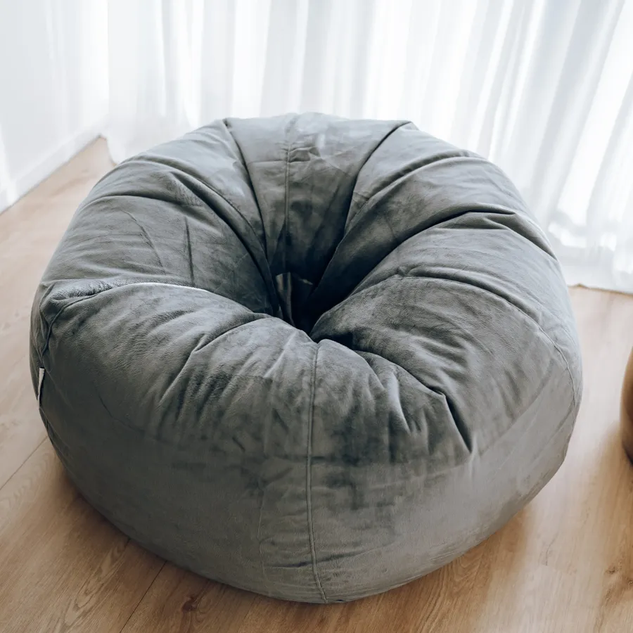 Fur Bean Bag - Charcoal