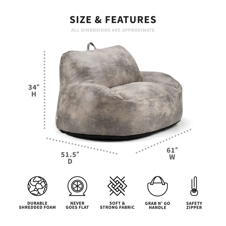 Vegan Leather Foam Filled Loveseat Ottoman