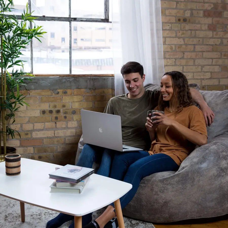 Vegan Leather Foam Filled Loveseat Ottoman