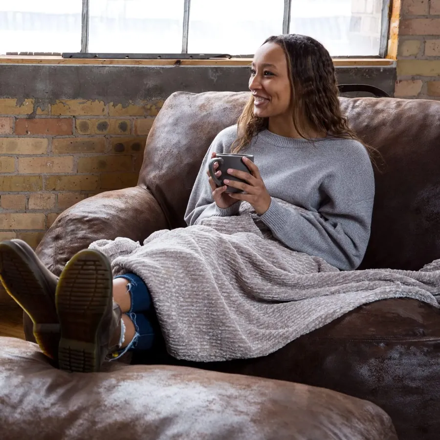 Vegan Leather Foam Filled Loveseat Ottoman