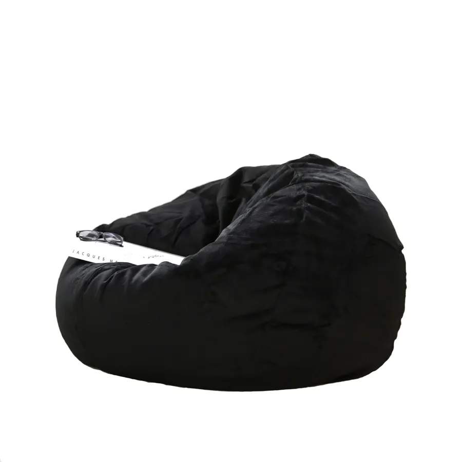 Pierre Fur Bean Bag - Black