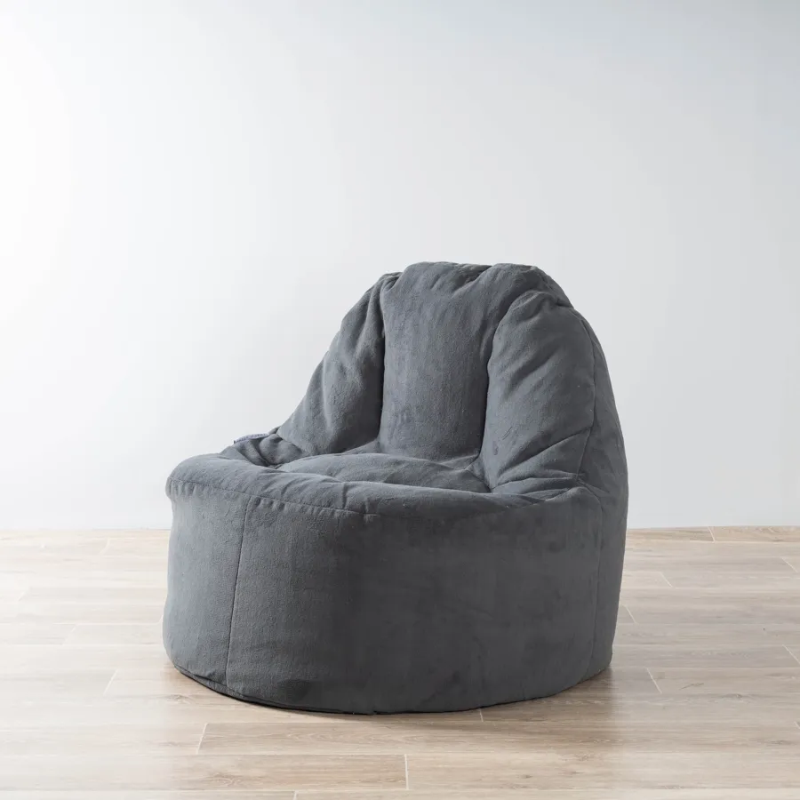 Plush Lounger Bean Bag Chair - Charcoal