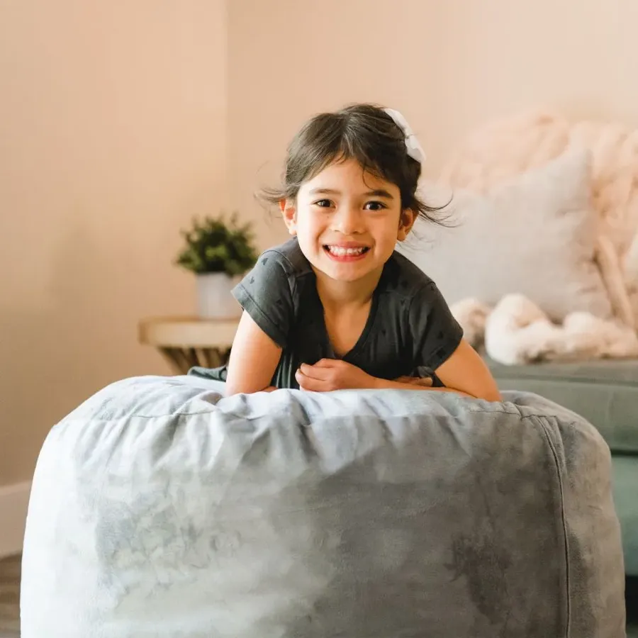 Small Bean Bag Chair - Plush Kids - Safety Zipper