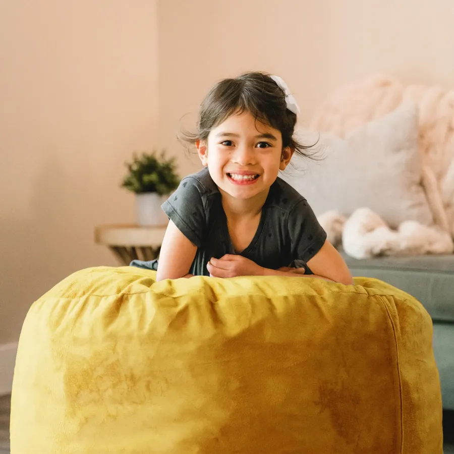 Small Bean Bag Chair - Plush Kids - Safety Zipper