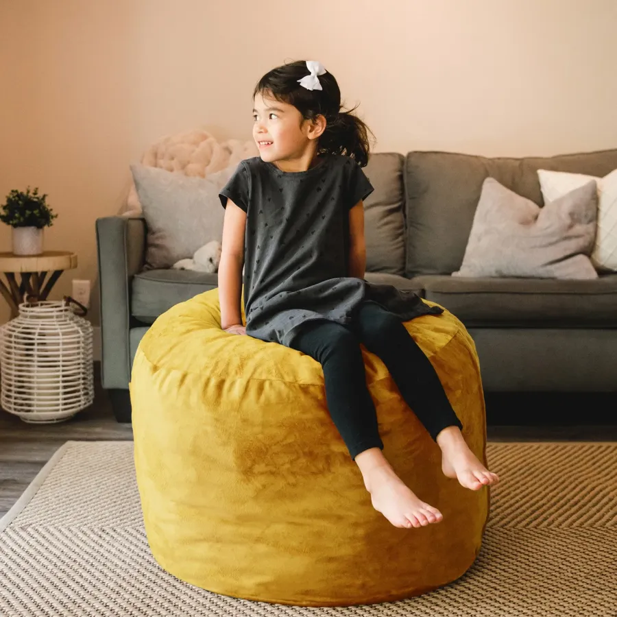 Small Bean Bag Chair - Plush Kids - Safety Zipper