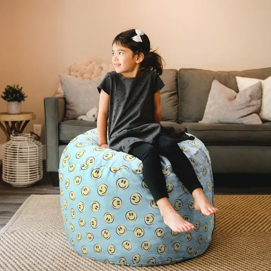 Small Bean Bag Chair - Plush Kids - Safety Zipper