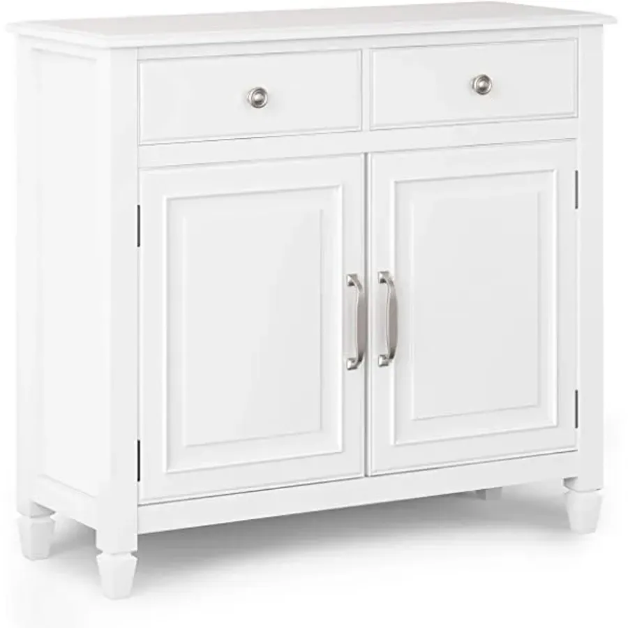 SOLID WOOD 40 inch Wide Transitional Entryway Storage Cabinet