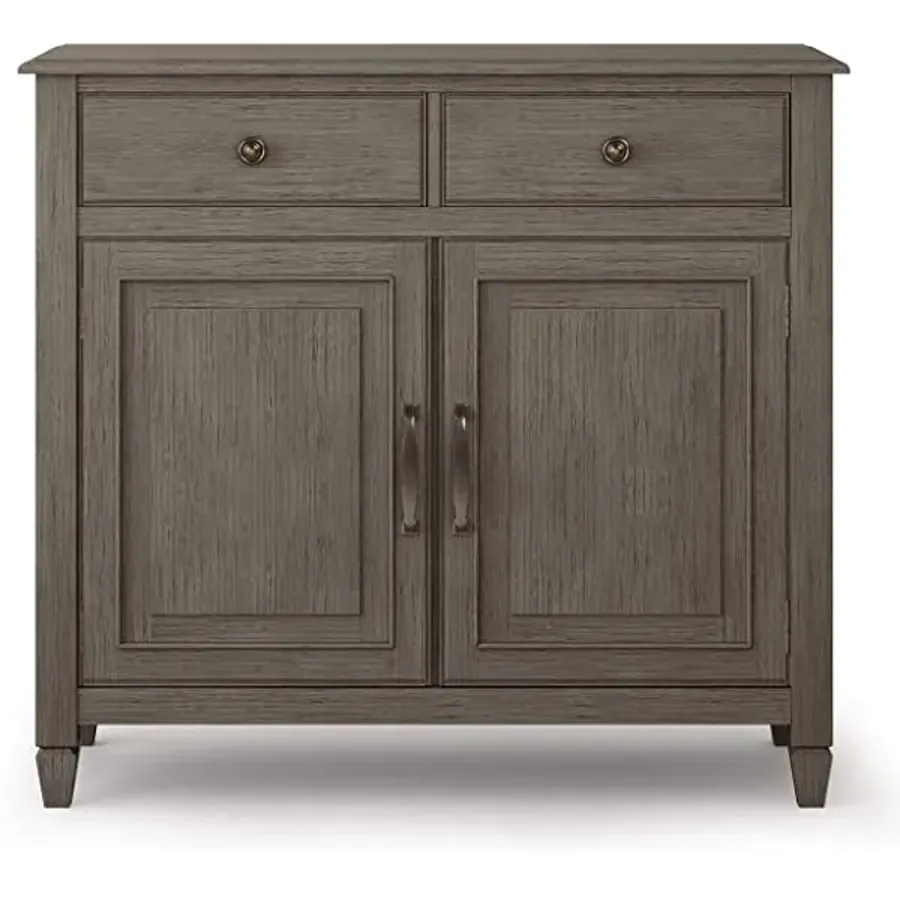 SOLID WOOD 40 inch Wide Transitional Entryway Storage Cabinet