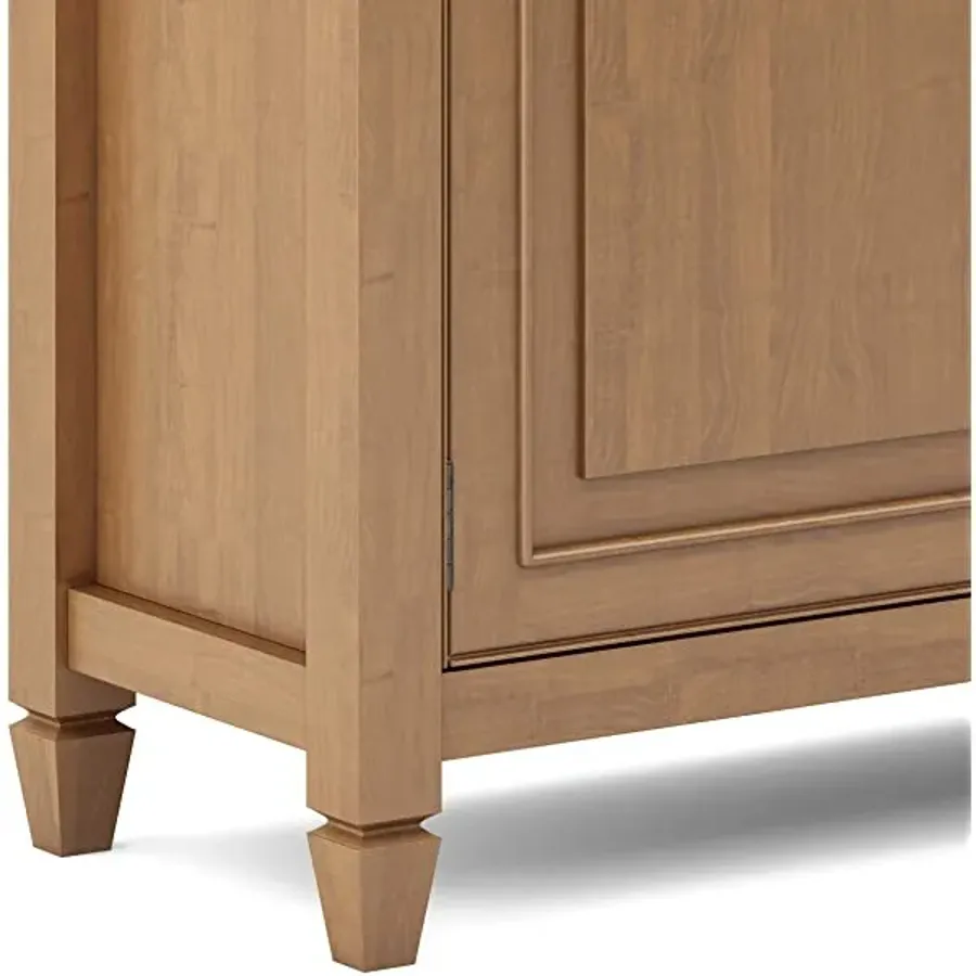 SOLID WOOD 40 inch Wide Transitional Entryway Storage Cabinet