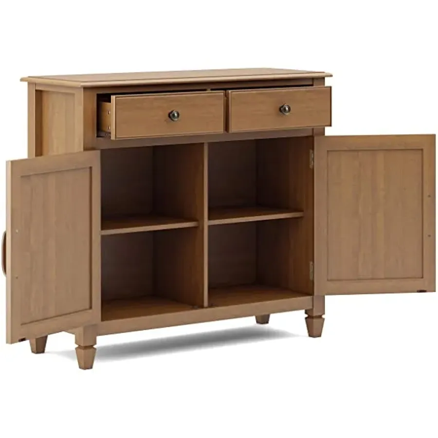 SOLID WOOD 40 inch Wide Transitional Entryway Storage Cabinet