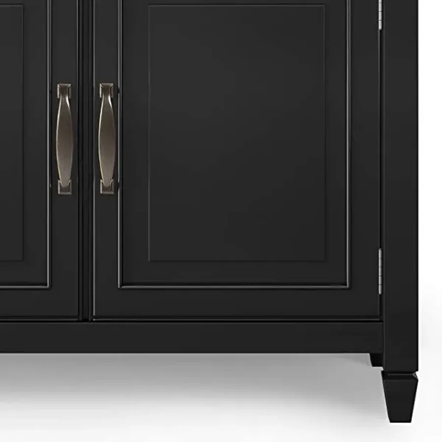 SOLID WOOD 40 inch Wide Transitional Entryway Storage Cabinet