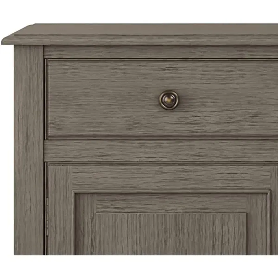 SOLID WOOD 40 inch Wide Transitional Entryway Storage Cabinet