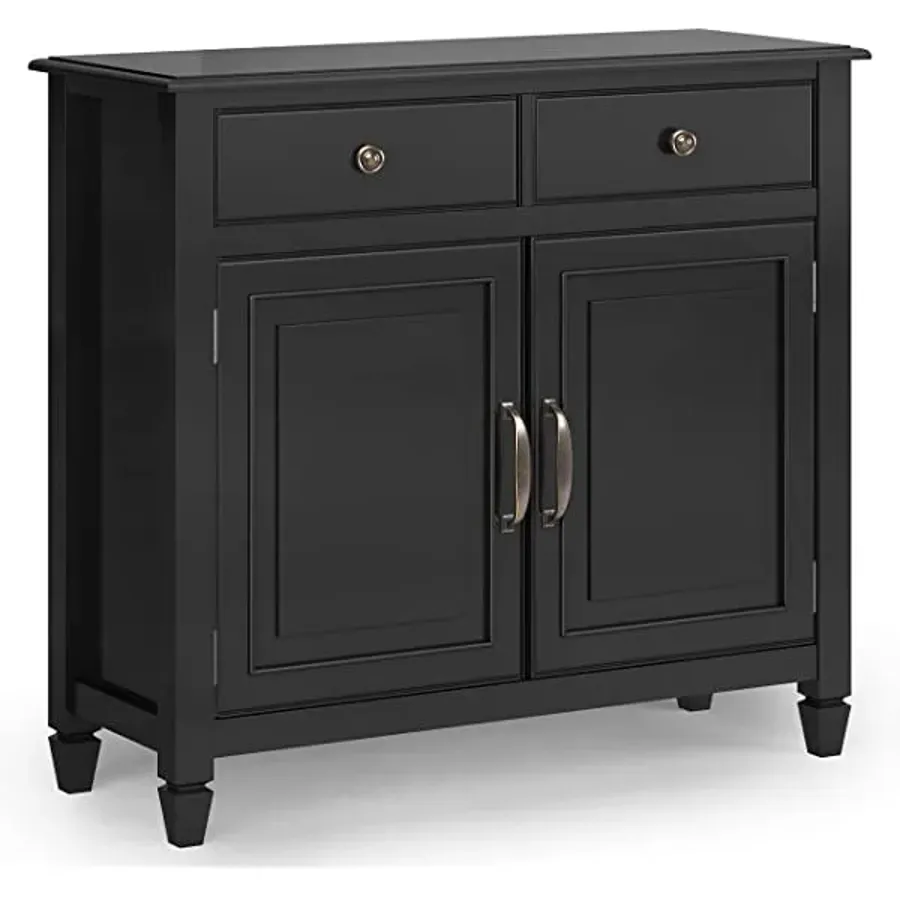 SOLID WOOD 40 inch Wide Transitional Entryway Storage Cabinet