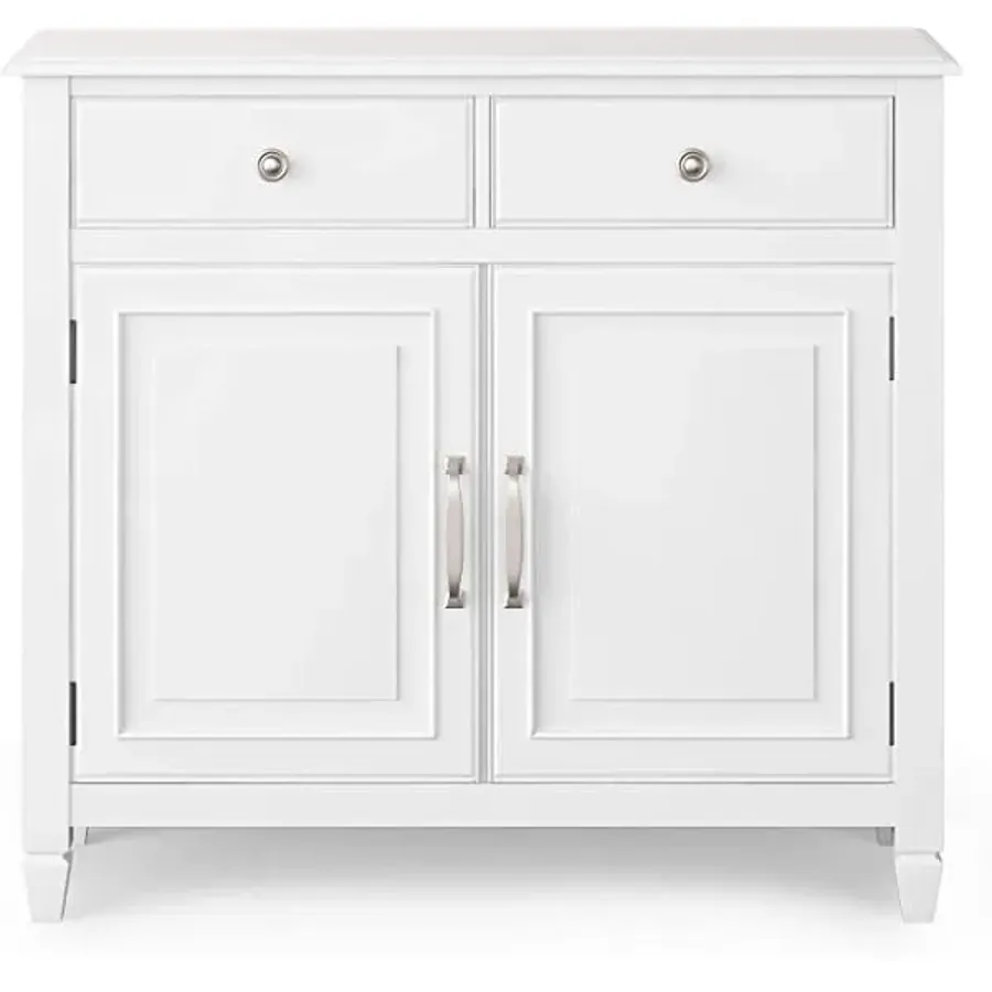 SOLID WOOD 40 inch Wide Transitional Entryway Storage Cabinet