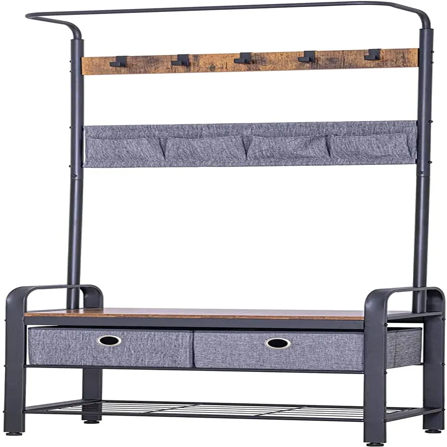 Retro Coat Rack 3 in 1 - Metal Frame