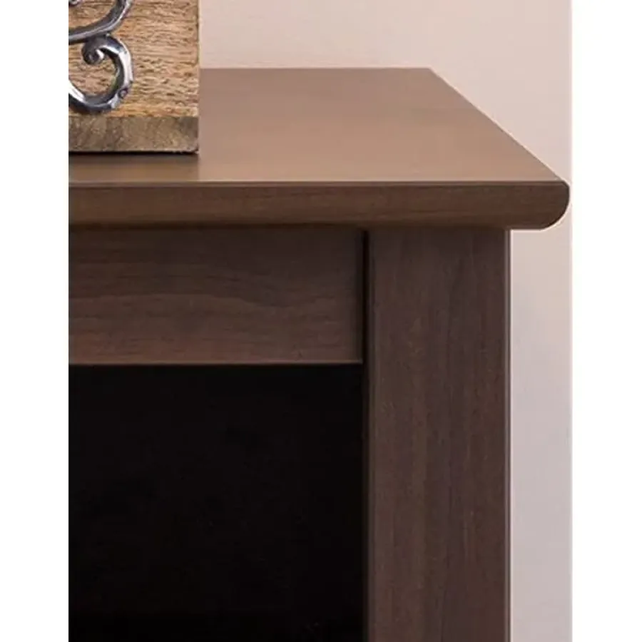 2 Drawer Nightstand with Open Shelf