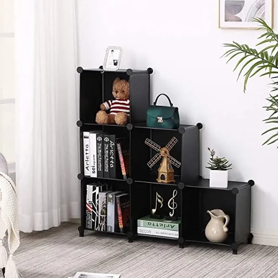 6-Cube Closet Organizers and Storage - Black