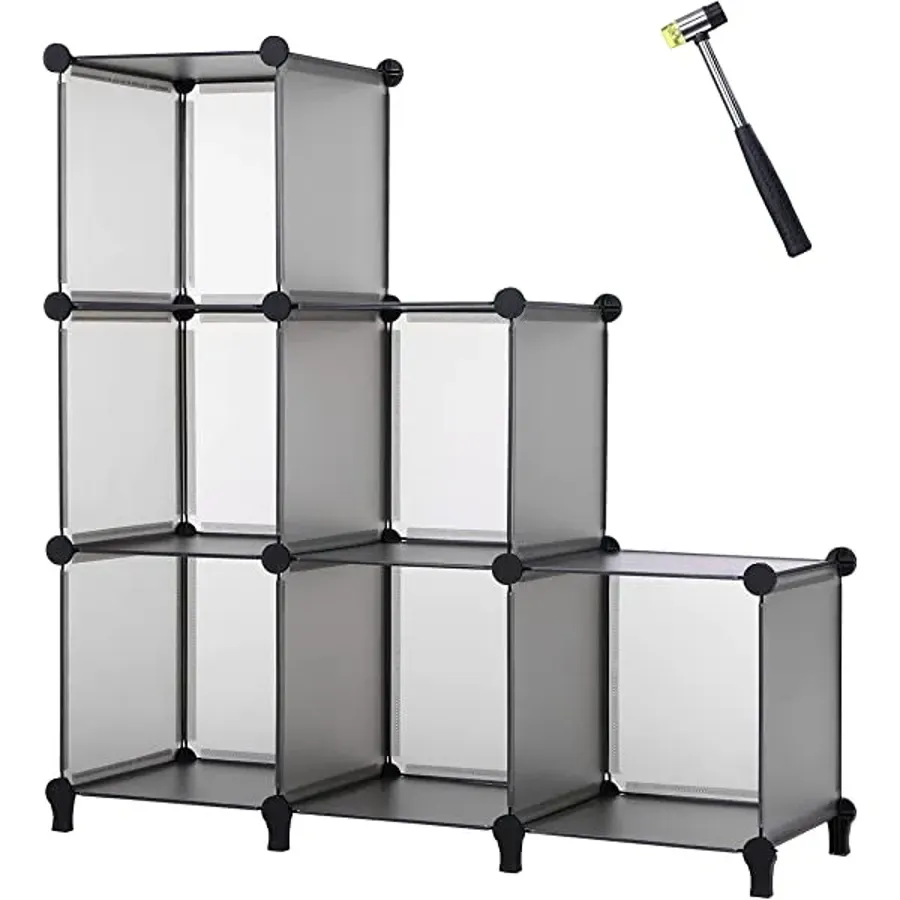 6-Cube Closet Organizers and Storage - Black