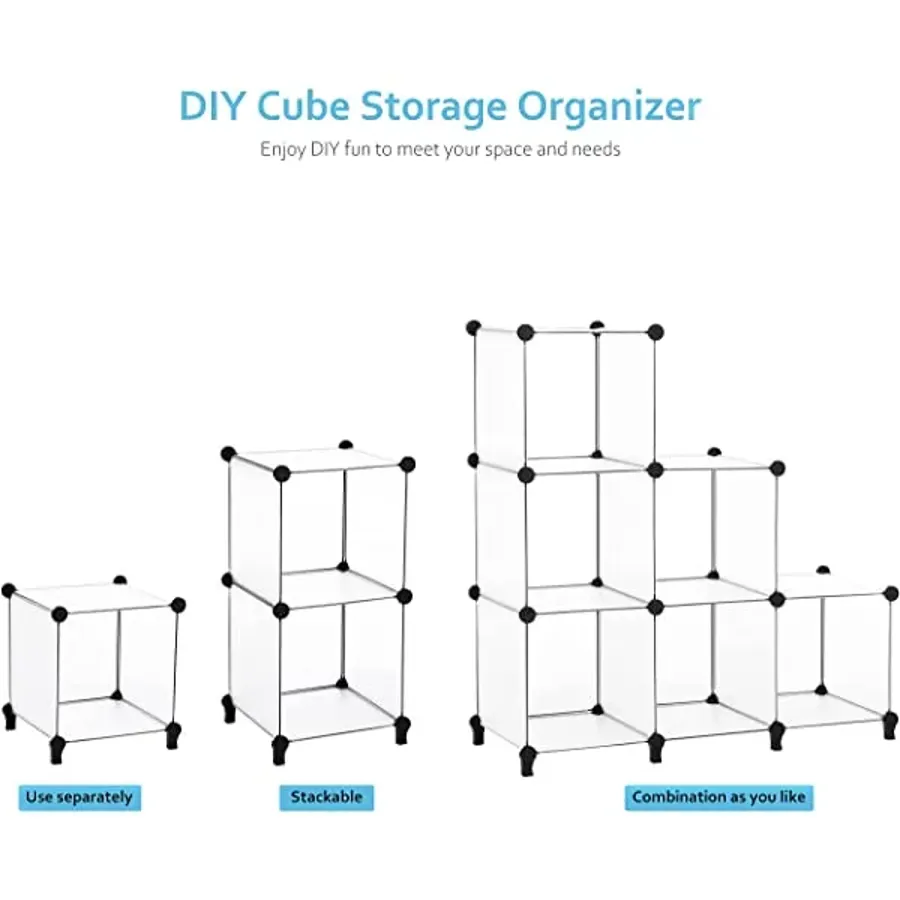 6-Cube Closet Organizers and Storage - Black