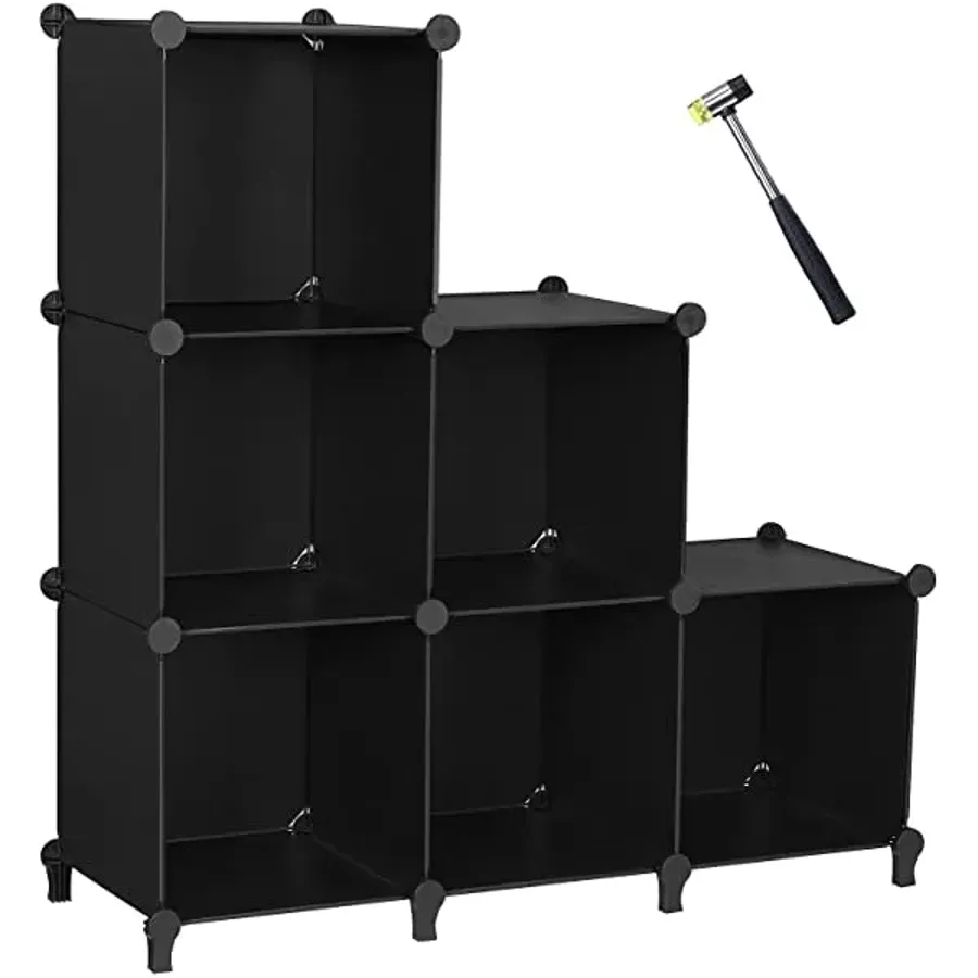 6-Cube Closet Organizers and Storage - Black