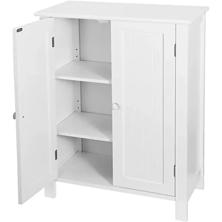 Modern Bathroom Floor Storage Cabinet with Adjustable Shelf