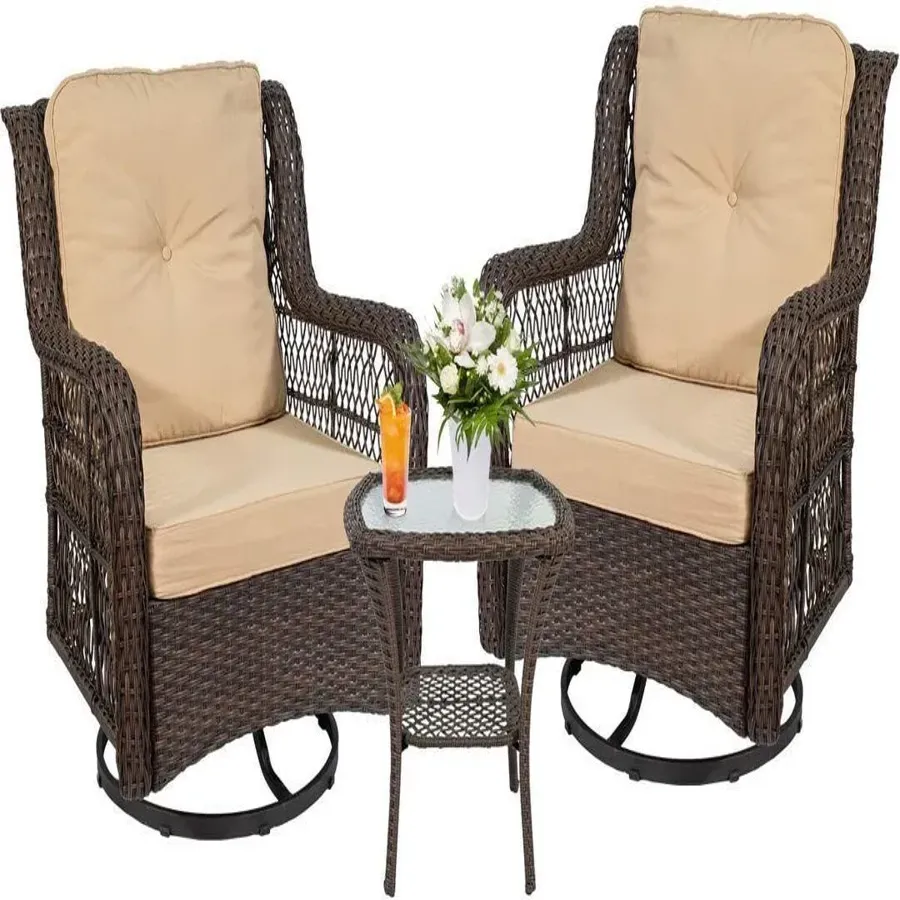 Wicker Rocking Chairs Set of 2