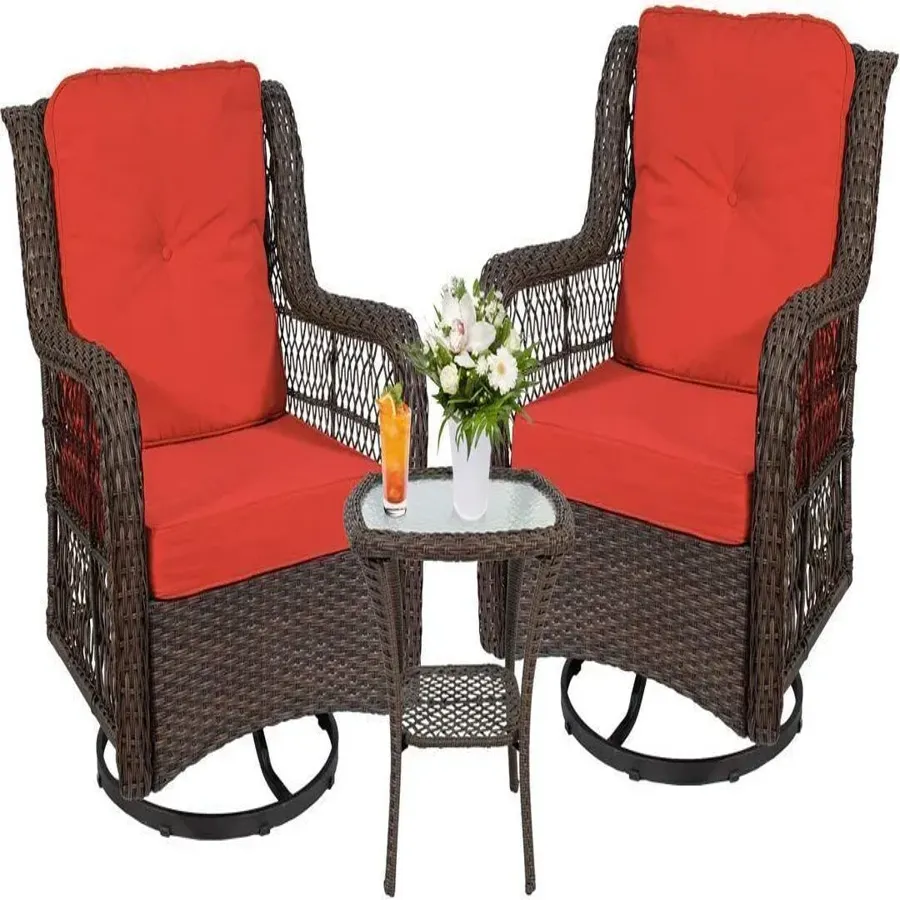 Wicker Rocking Chairs Set of 2