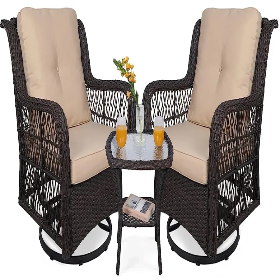 Wicker Rocking Chairs Set of 2