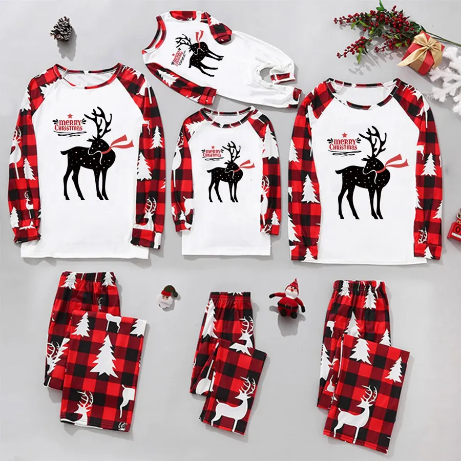 Christmas Elk Printed Family Wear Parent-child Homewear