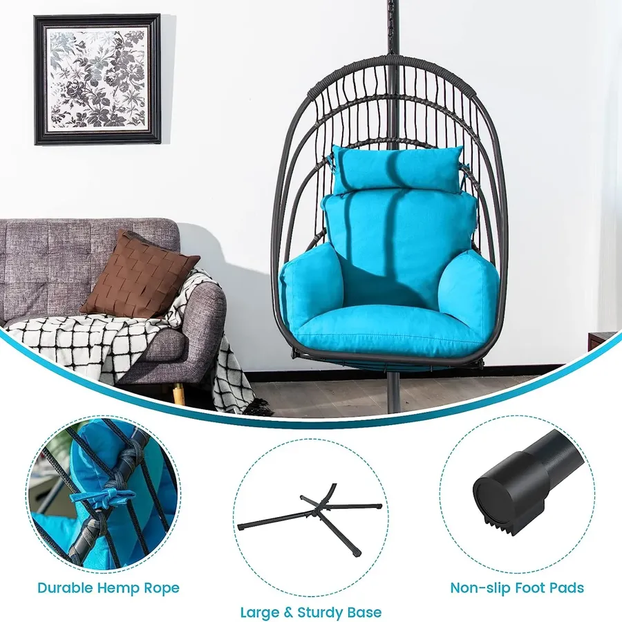 Egg Chair Hammock Stand - Hanging Swing with Stand